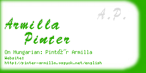 armilla pinter business card